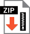 A zipper with a red arrow pointing down and the word ZIP above.